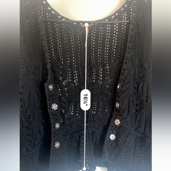 Free People Cropped Knit Cardigan Size M - Picture 4 of 7